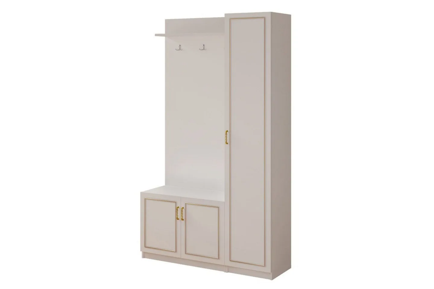 Caeton Hyllsystem 200 cm - Matt Vit