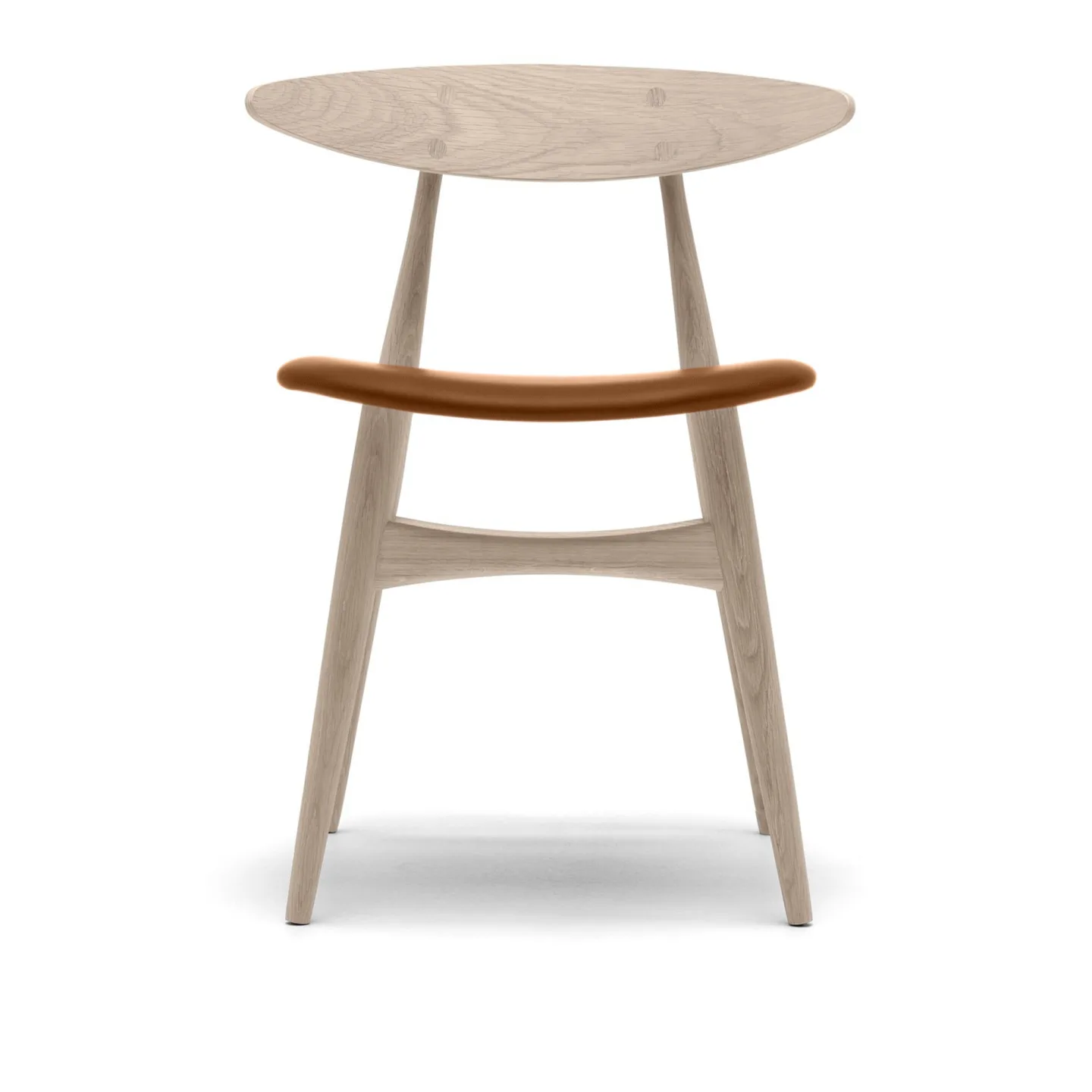 Carl Hansen - CH33P - Klädd sits, Tvålad Ek, Lädergrupp C Sif - 91 - Matstolar - Hans J. Wegner - Träfärgad - Trä