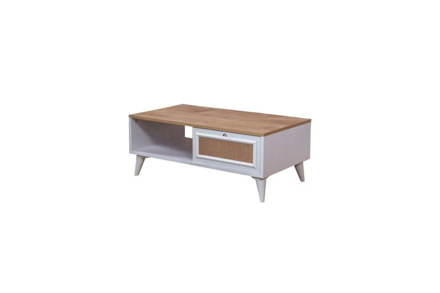 Soffbord Jatinder Vit / Ek - Vit / Ek