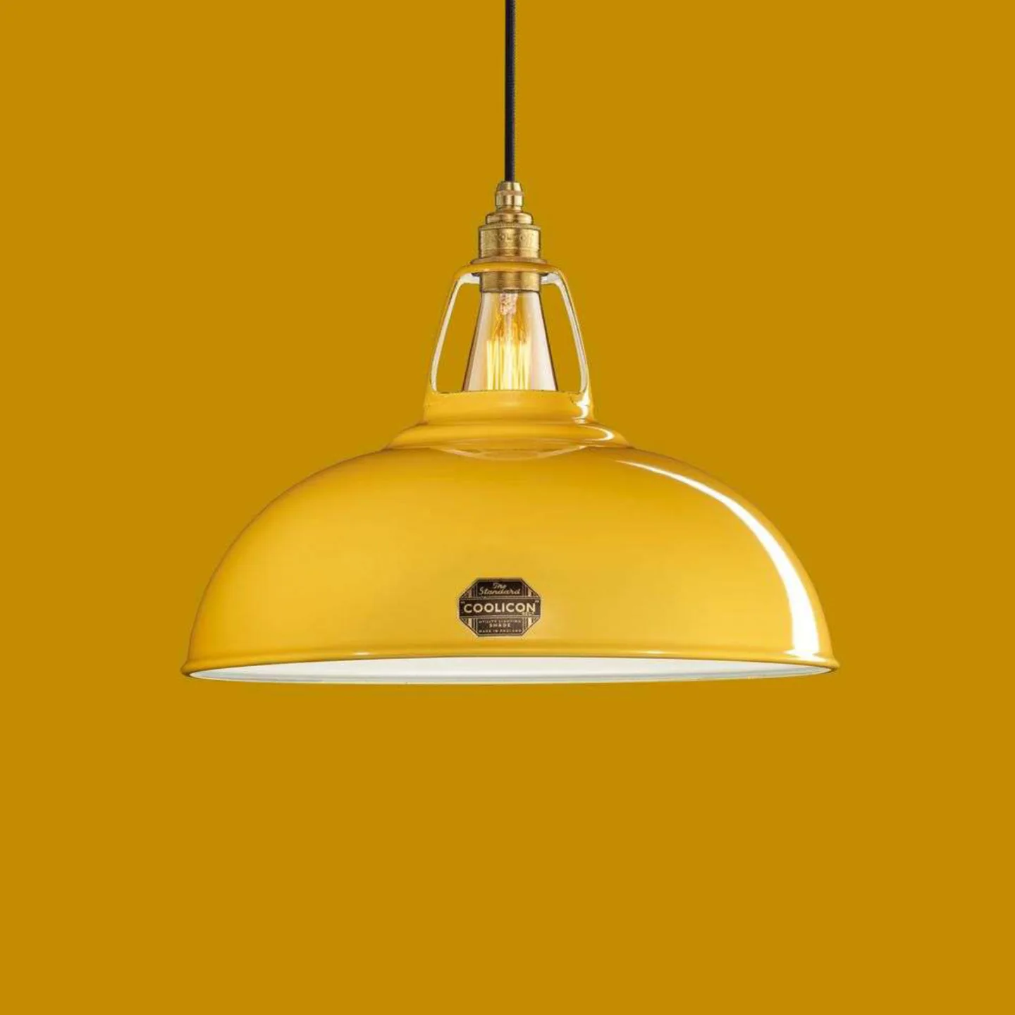 Large 1933 Design Pendelleuchte Deep Yellow - Coolicon - Wohnzimmer - Metall