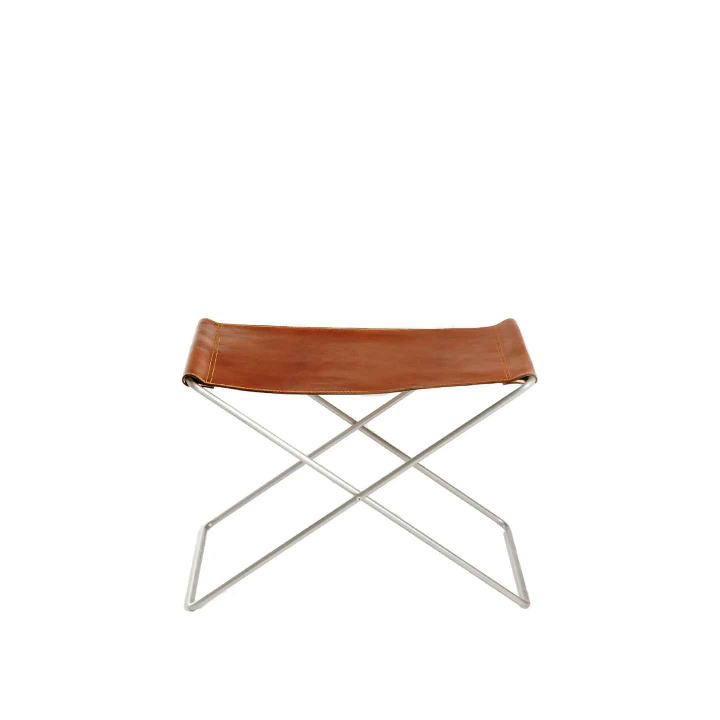 OX Denmarq - OX Stool Stainless Steel Frame Leather Cognac - Pallar - Dennis Marquart - Brun - Läder/Metall