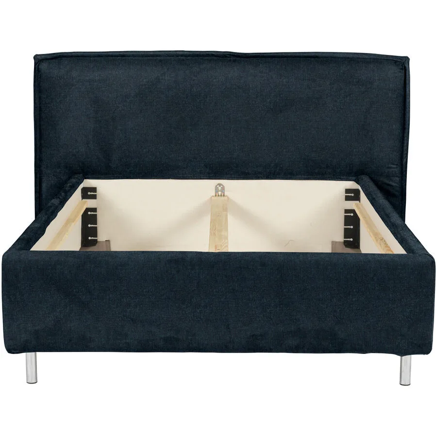Bett Bow petrol Stoff 160 x 200 cm