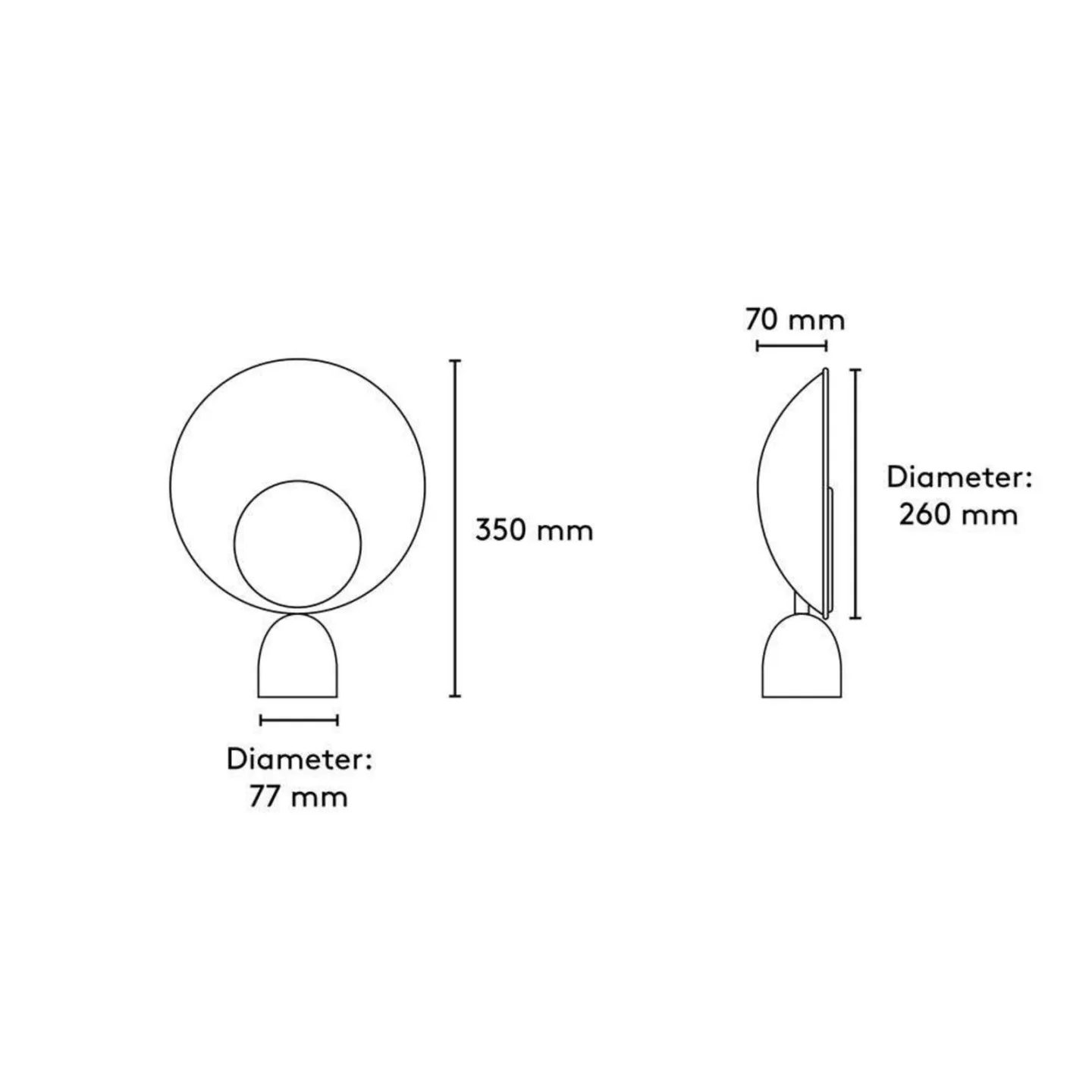 Blooper bordlampe, grå/rosa, 35 cm PLEASE WAIT to be SEATED - Stue - Metall