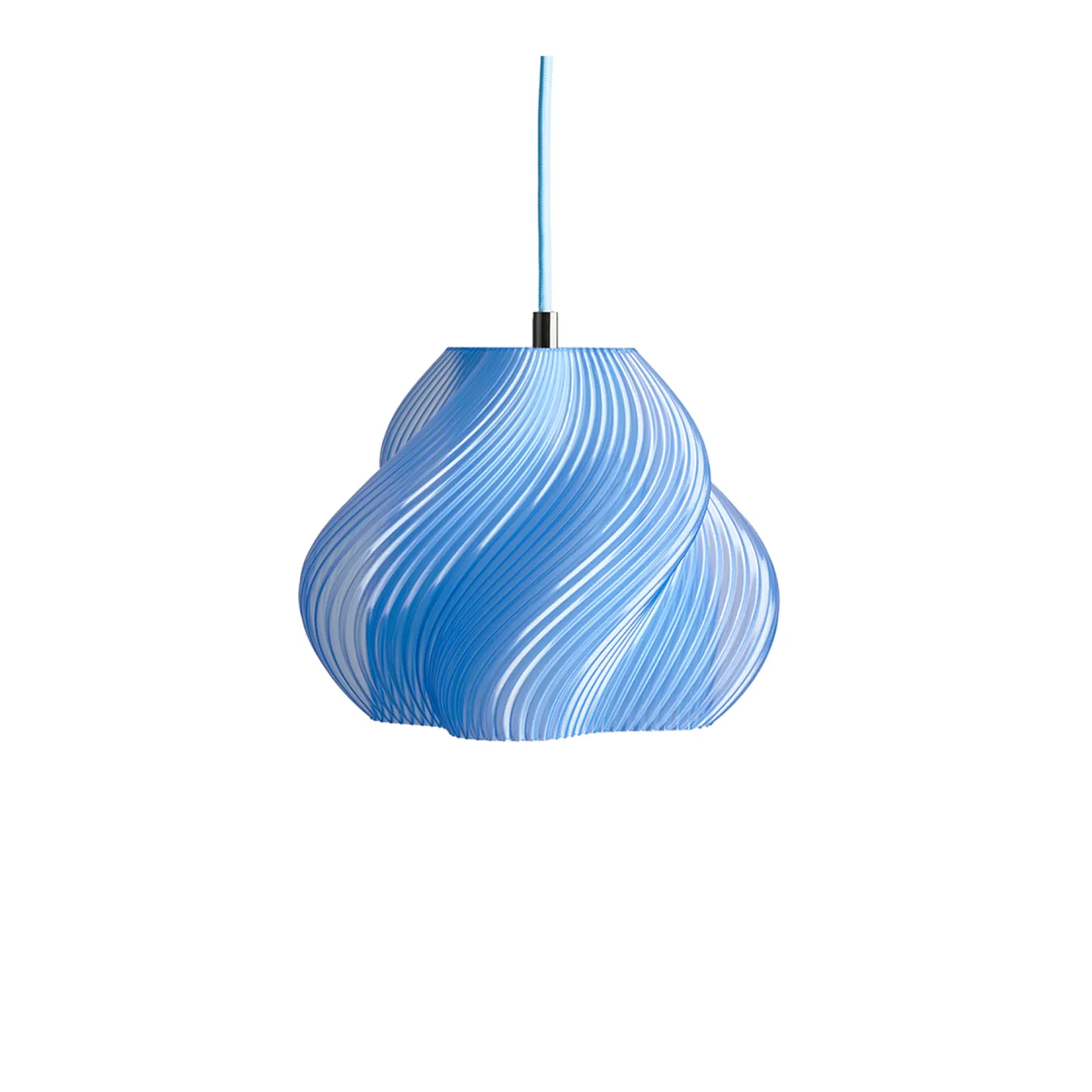 Crème Atelier - Soft Serve 01 pendellampa Chrome Blueberry Sorbet - Pendellampor - Blå - Plast