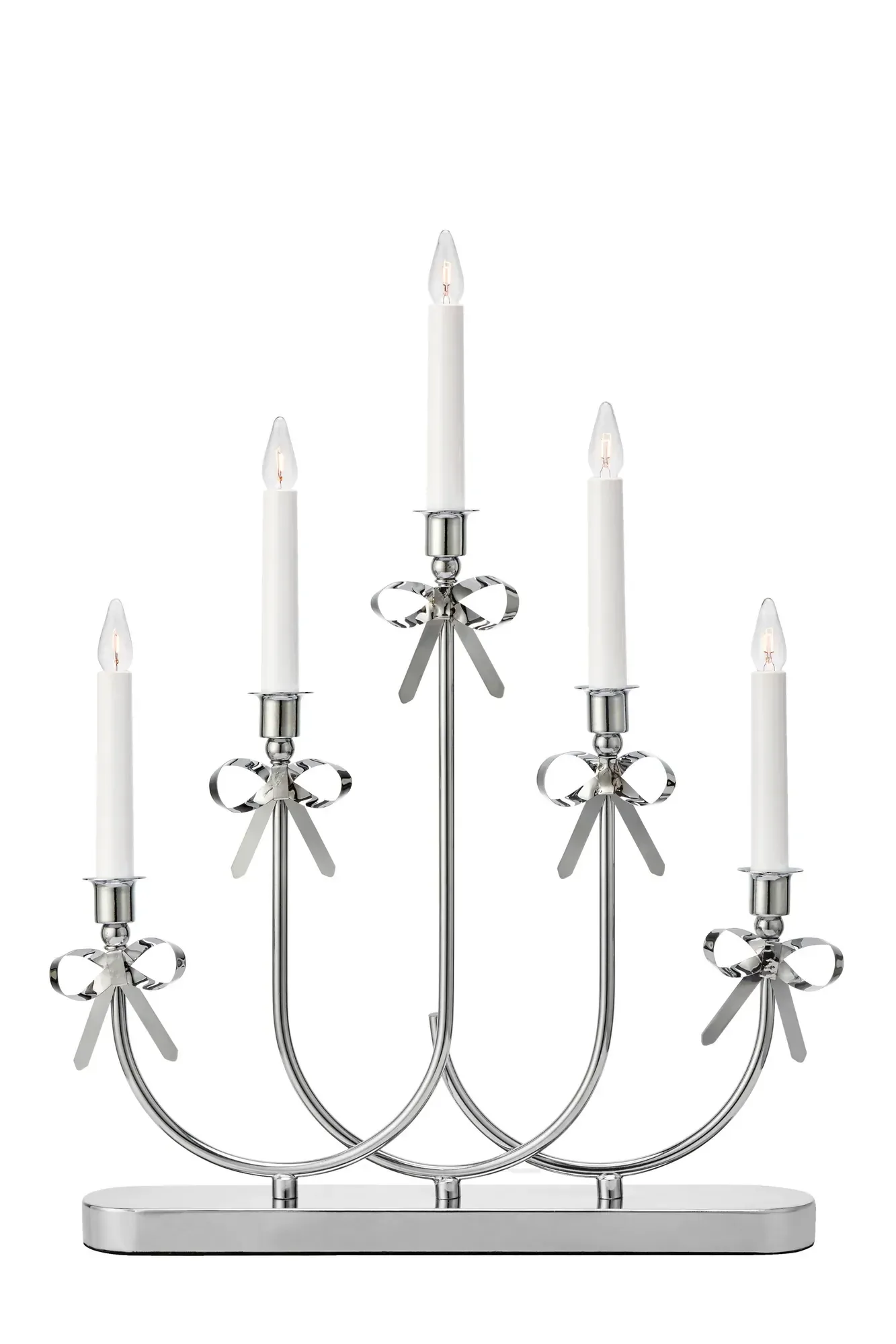 Eira Adventskerzenhalter Schleife Chrom