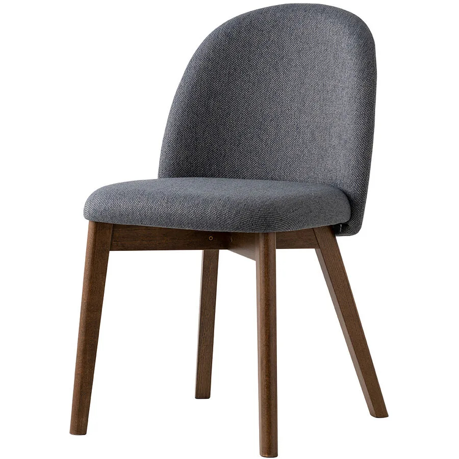 CONNUBIA Stuhl 2er-Set Tuka anthrazit Buche/Polyester