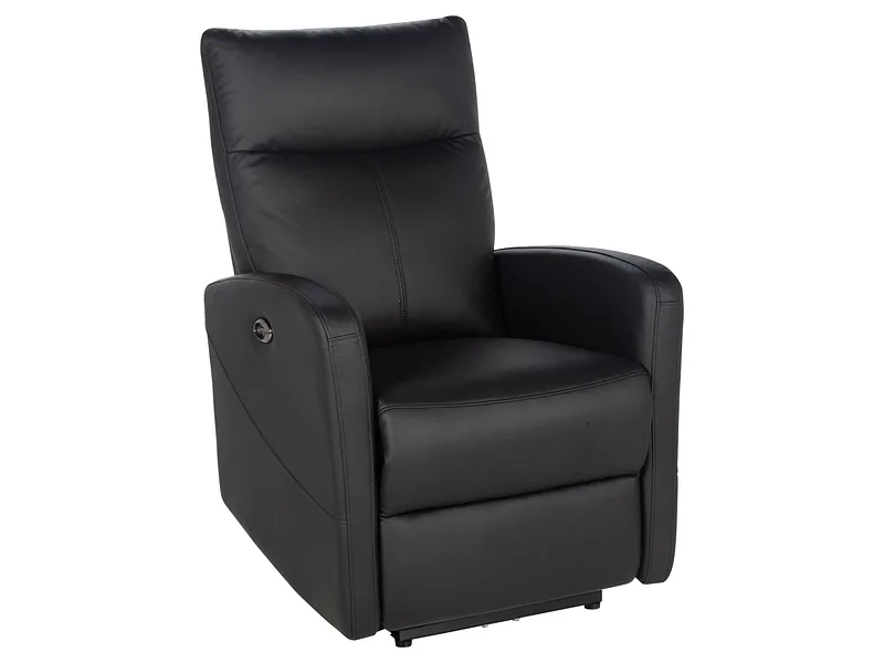 Relaxsessel BERGA Echtleder schwarz