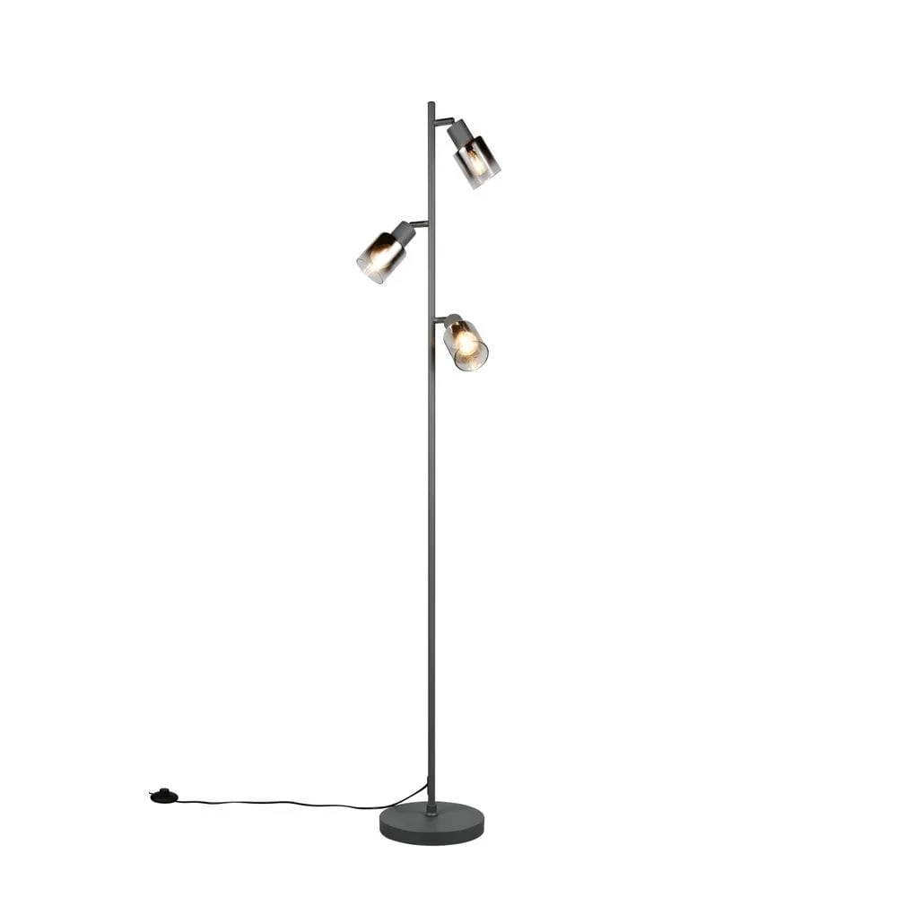 Golvlampa TRIO Cadiz - Antracit/Kromad
