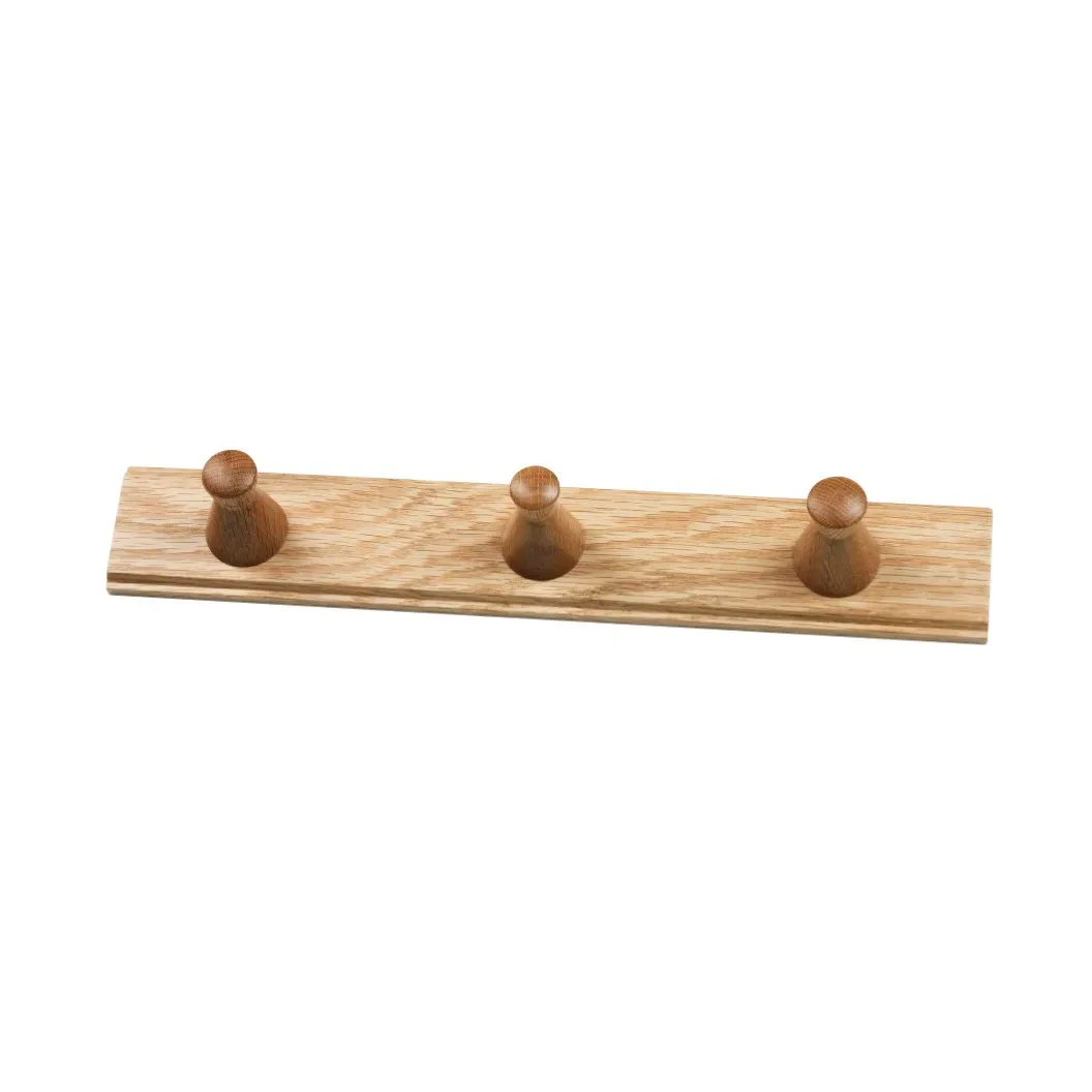 FDB Møbler Q3 Allé kroklist 3 krokar Oak nature lacquered