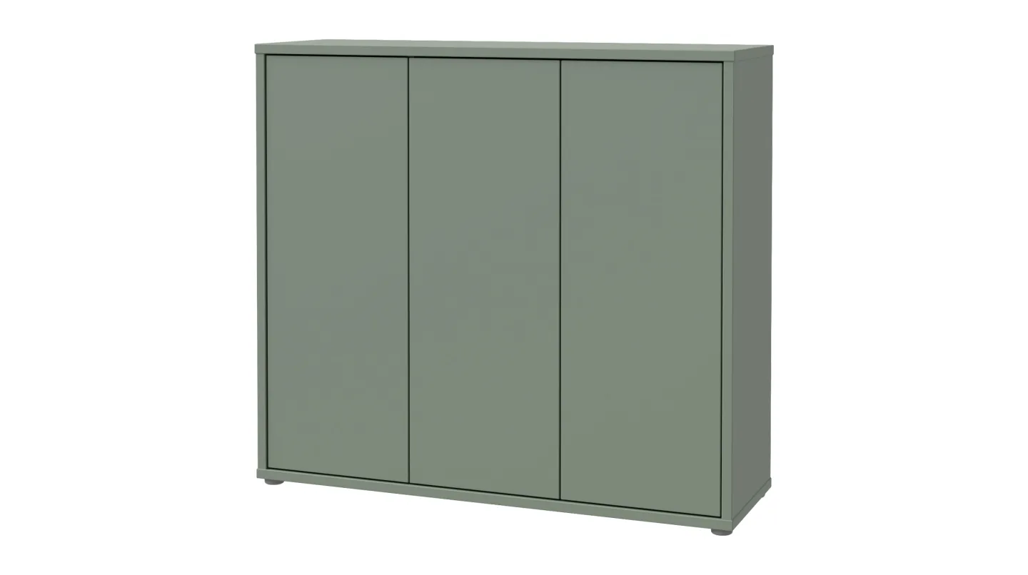 Schuhschrank grün 109 x 99 cm 3-türig - ALICE SPRINGS