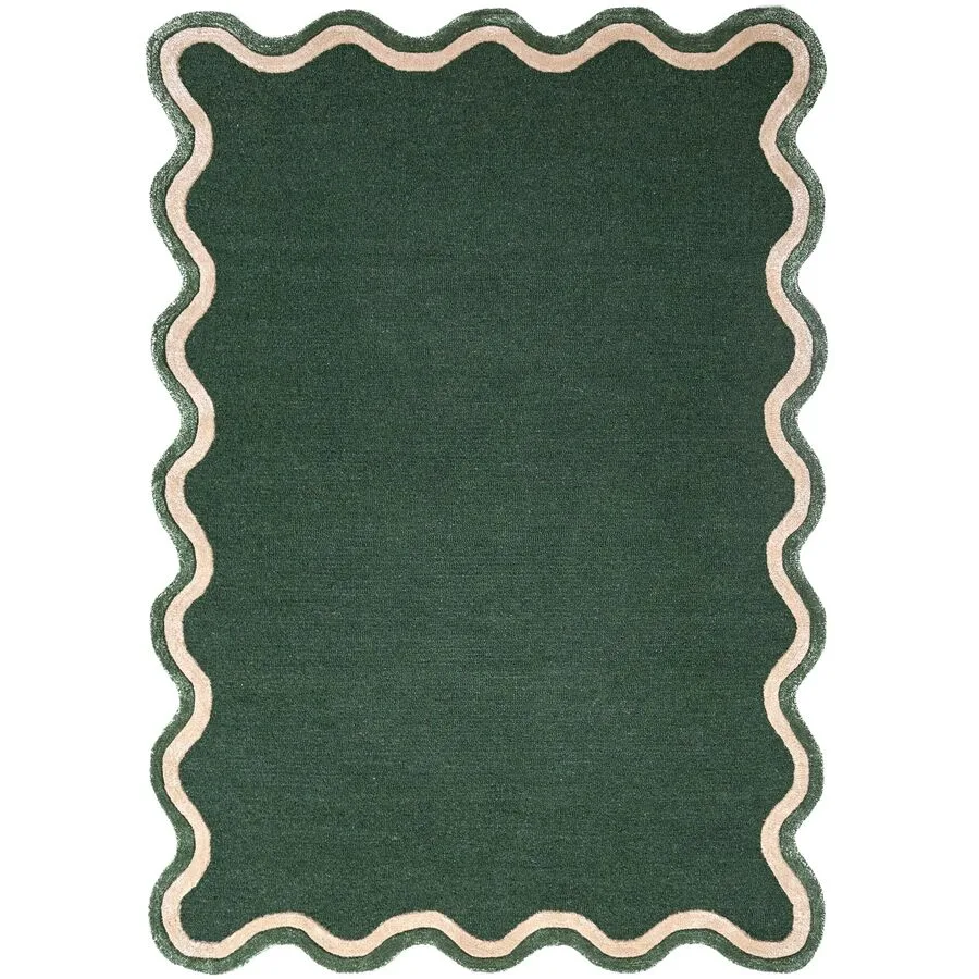 Teppich Rennia Grün Wolle/Viskose B 120 T 170 cm