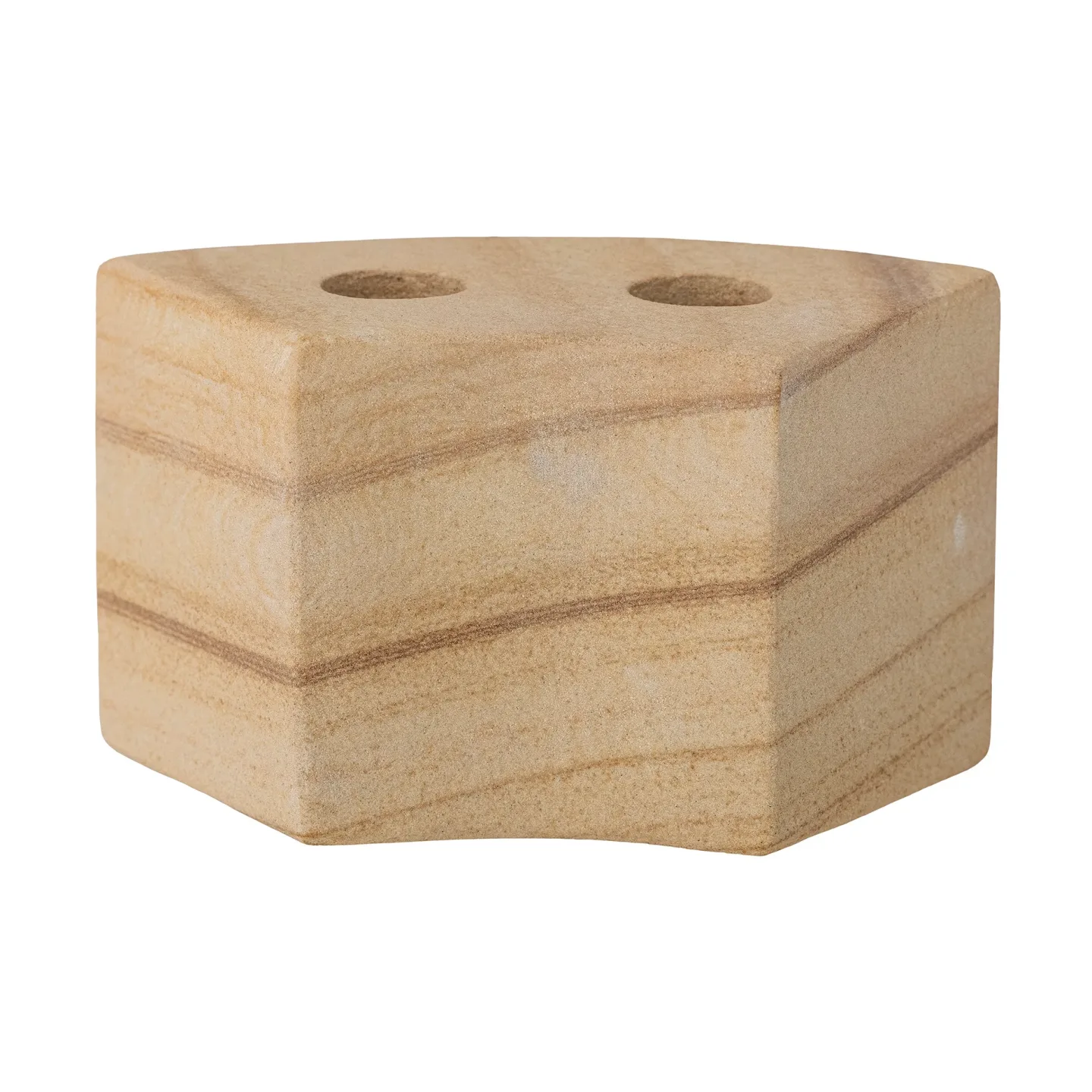 Bloomingville Florida Kerzenständer 14,5x8x7,5 cm Natural sandstone