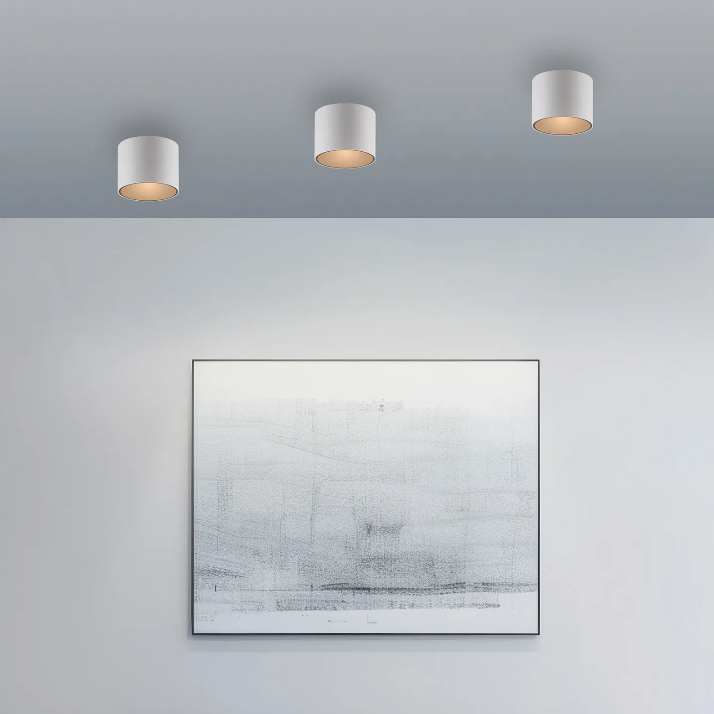 Point LED-Bad-Deckenlampe, weiß, Ø 18cm, Metall, IP44 - PURE - Badezimmer - Modern - Einflammig