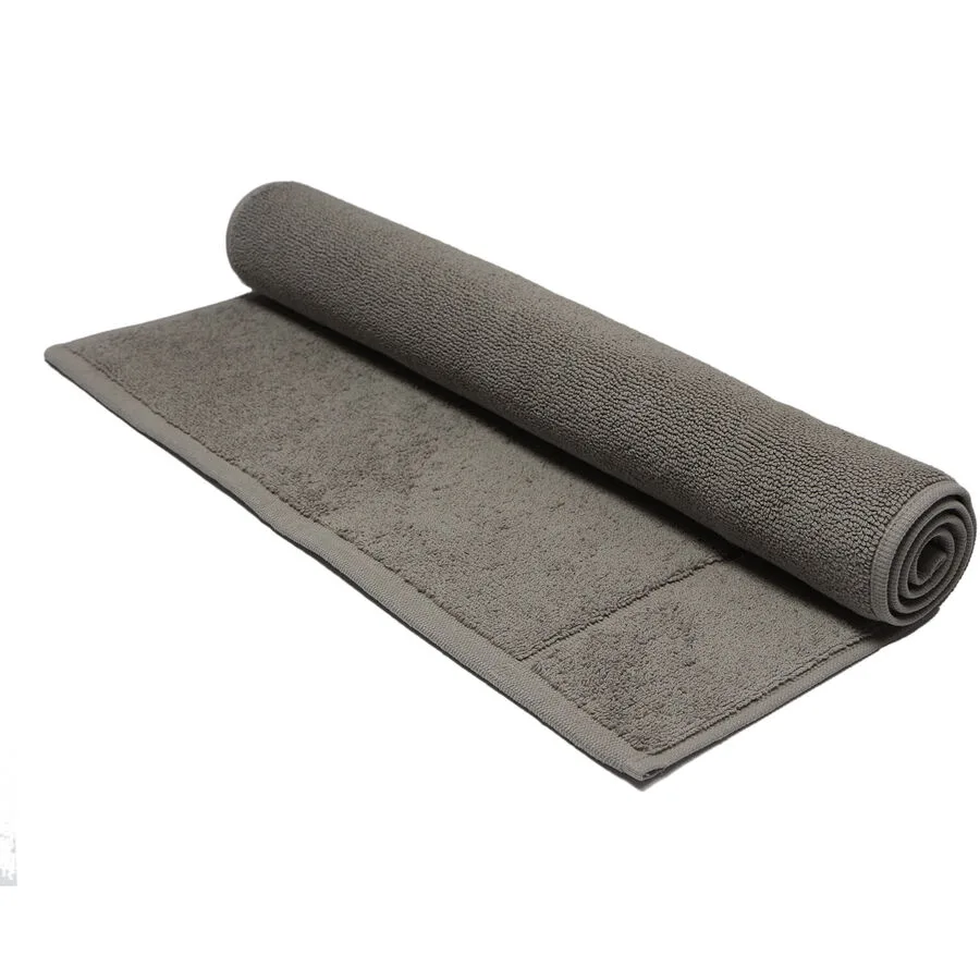 Living Home Badteppich Softfeel anthrazit Baumwolle 50 x 80 cm Rechteckig