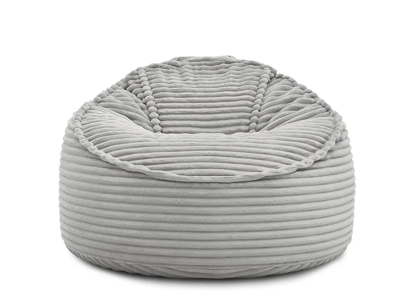 Hocker BOBOCHIC SOCRATE 106x106x79cm cord-stoff hellgrau