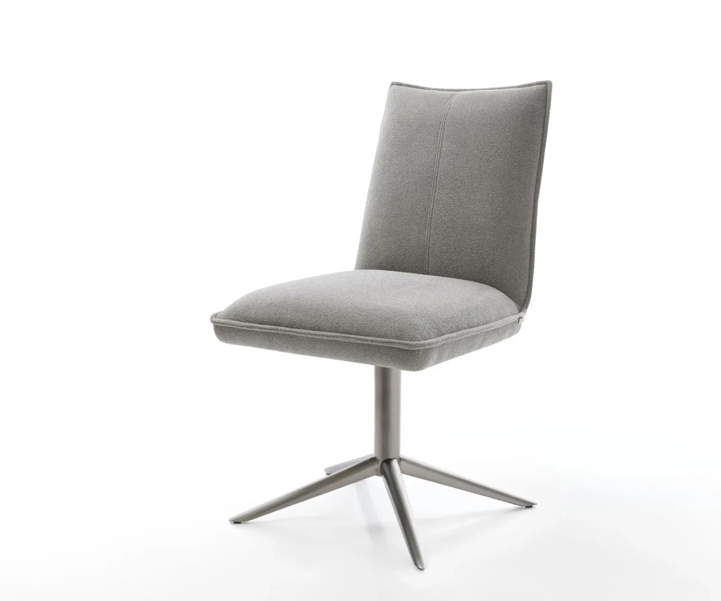 Drehstuhl Lelio-Flex Strukturstoff Soft Grau Fußkreuz Graphit 360° drehbar Wippfunktion Taschenfederkern