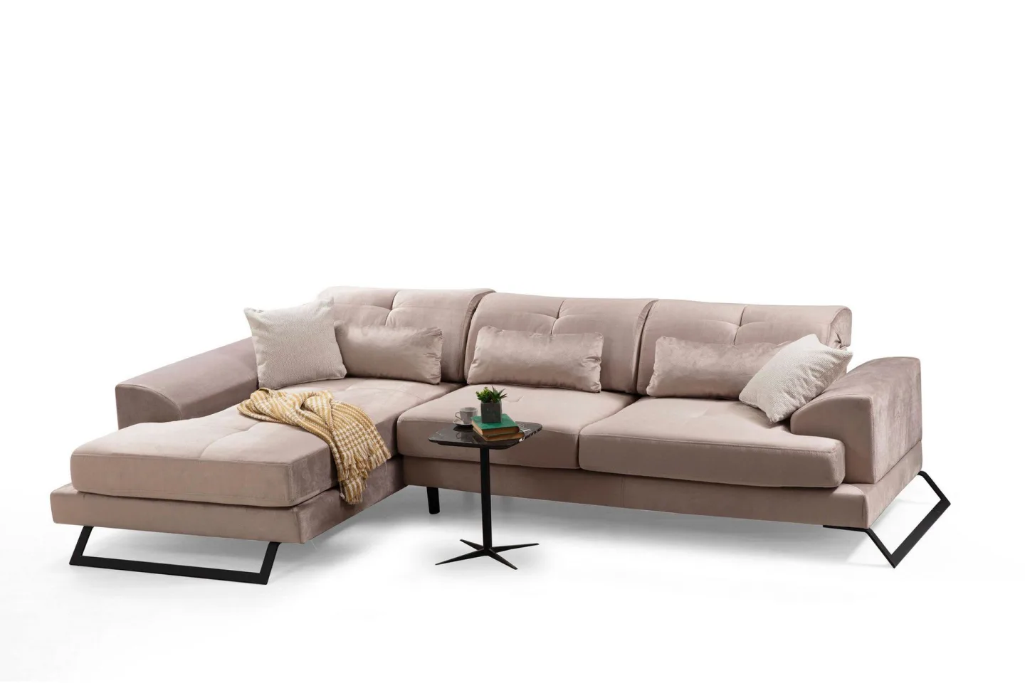 Jaraad Divansoffa Höger - Beige/Svart
