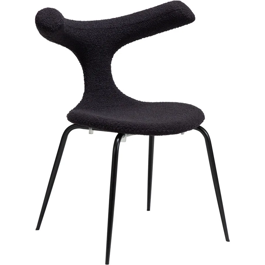 DAN-FORM Stuhl 2er-Set Bull schwarz Stoff
