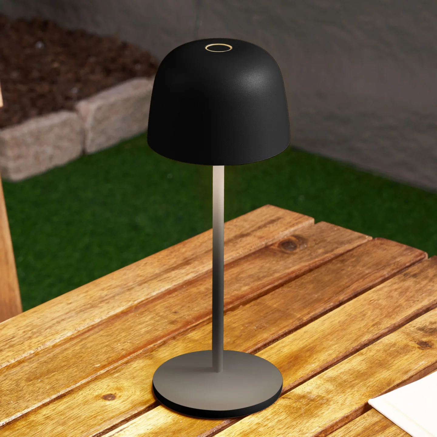 Arietty Portable Tischleuchte Black- Lindby - Wohnzimmer - Modern - Aluminium - Mit Schirm