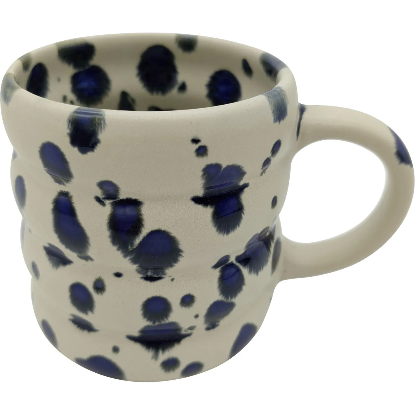 Tasse Livia blau beige Keramik H 9.8 cm 400 ml - Farbe: blau, beige - Tee- und Kaffee-Mug