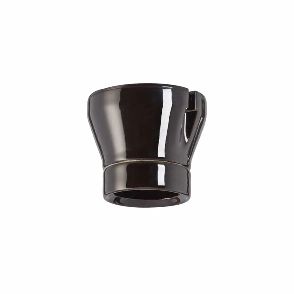 Fotlamphållare Ø65mm Svart Rak E27