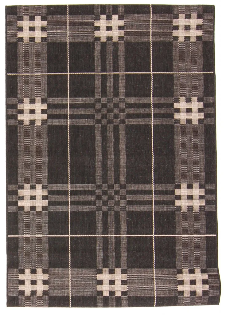 Wilton-teppe - Sacramento (sort/sand) (Størrelse: 200 x 290 cm)