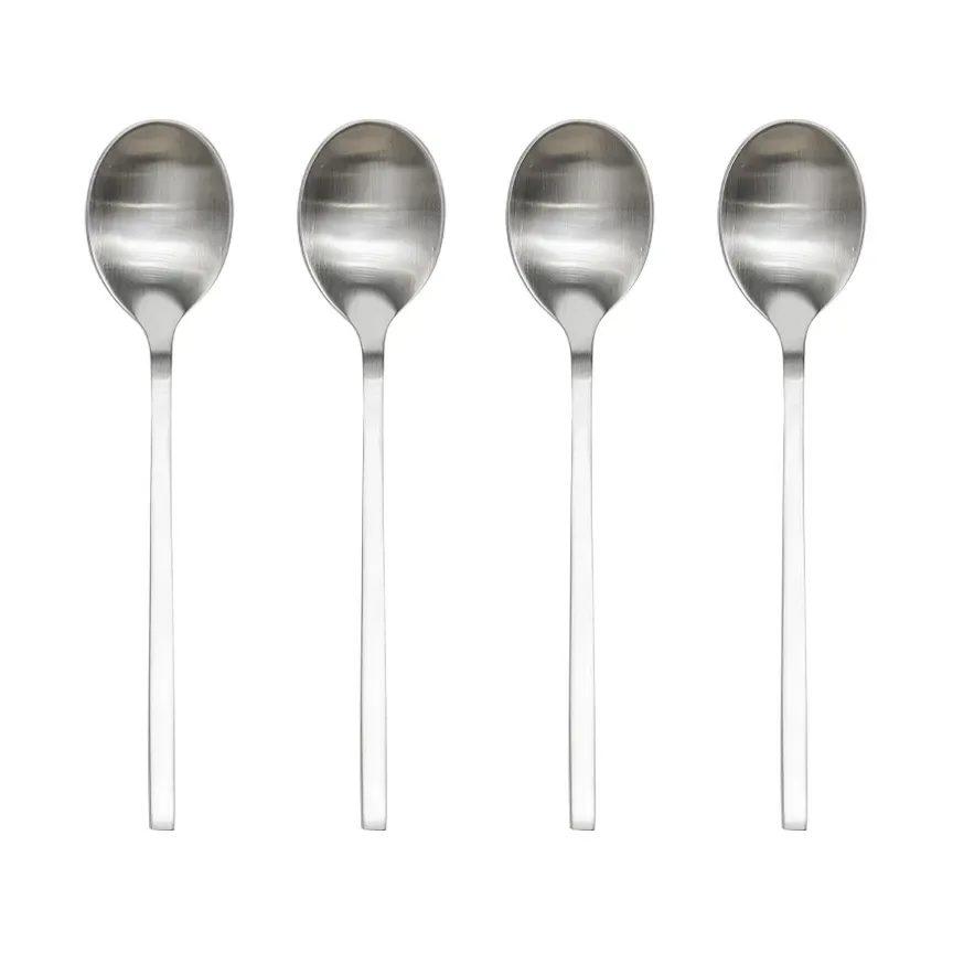OYOY Yuka Löffel 4er-Pack Brushed Steel