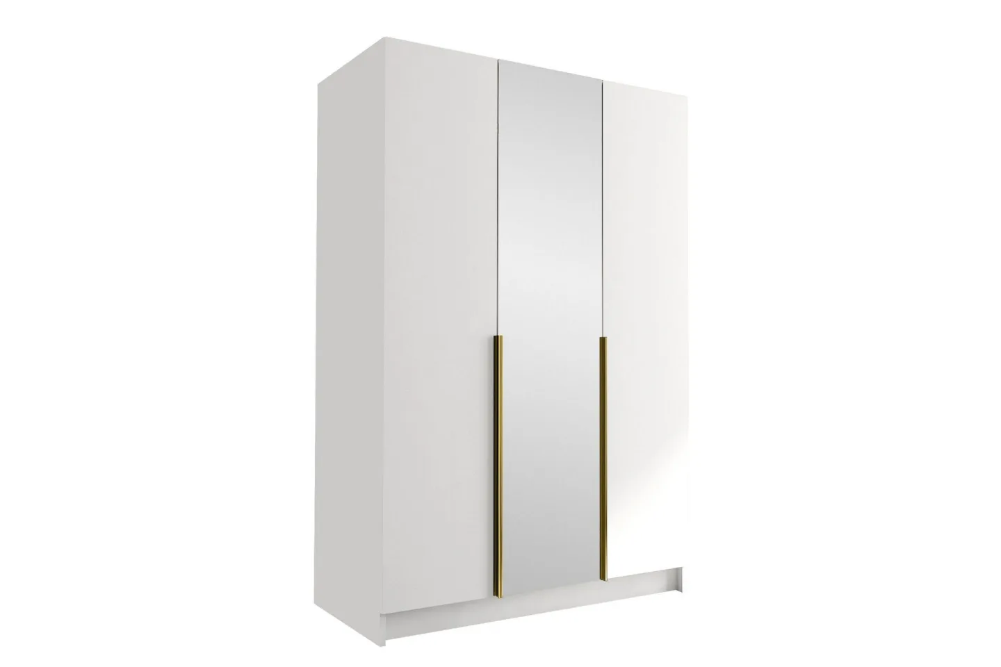 Herrljunga Garderob med Spegel 150 cm - Vit/Guld