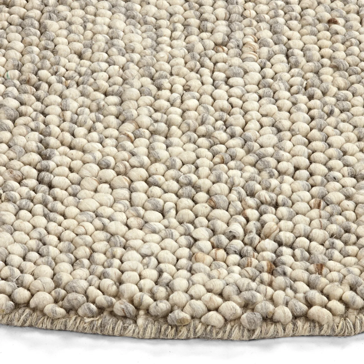 Rundt teppe - Avafors Wool Bubble (grå/beige) (Størrelse: Ø 200 cm)