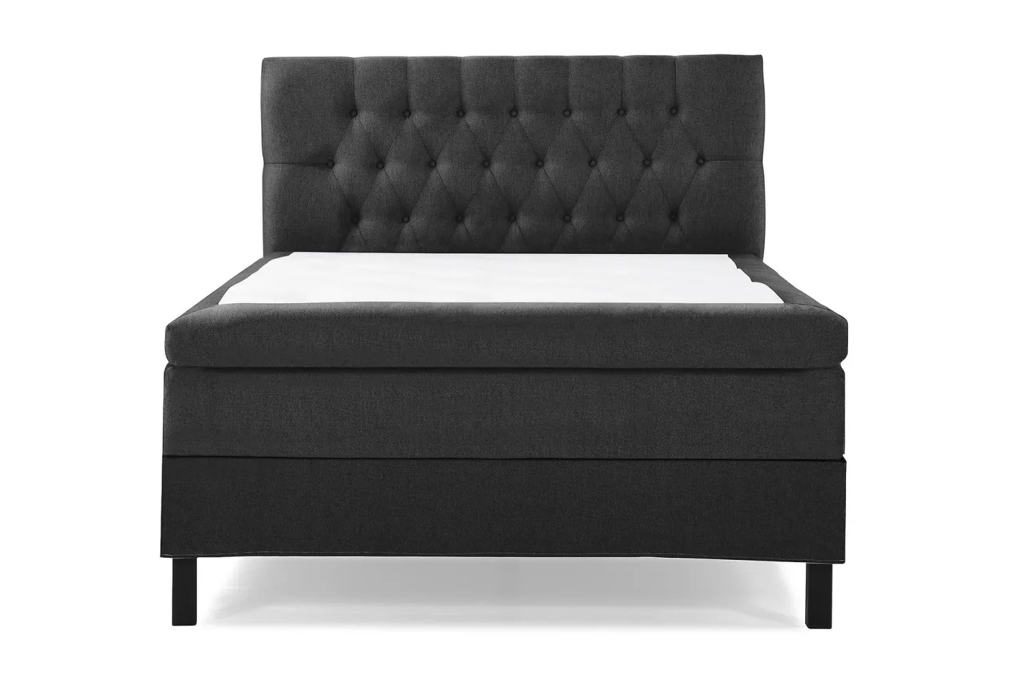 Lucky Komplett Sängpaket 140x200 Polyeter Diamant - Svart / Grå