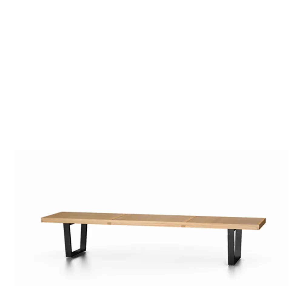 Vitra Nelson bänk Ask-Svartlackade ask 184x35 cm