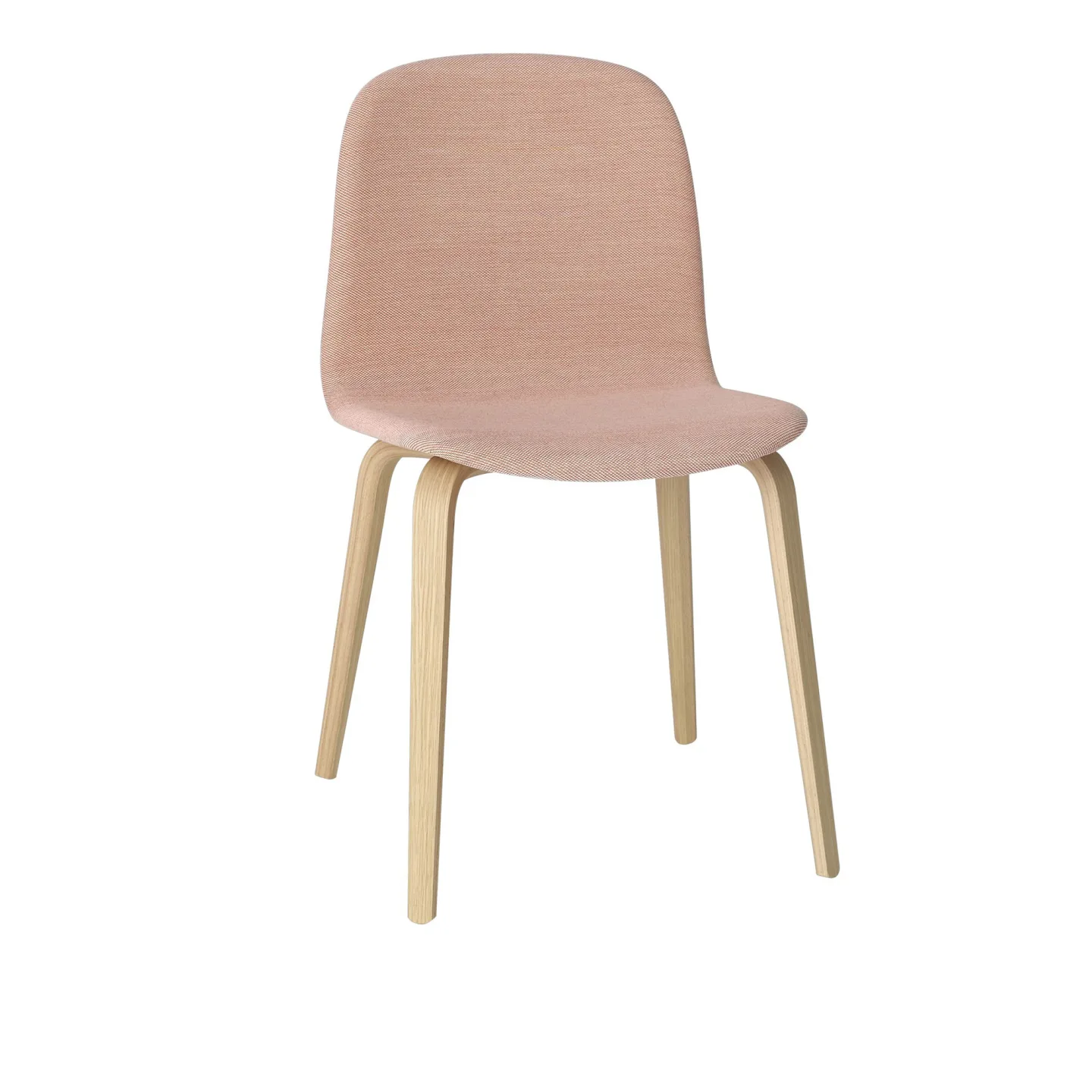 Muuto - Visu chair wood base upholstery steelcut trio 515/oak - Matstolar - Mika Tolvanen - Rosa - Trä