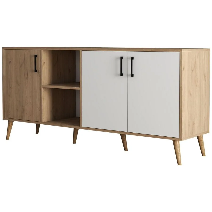 Konsole Yemek eiche 100% melaminbeschichtete Spanplatte B 180 H 80 cm