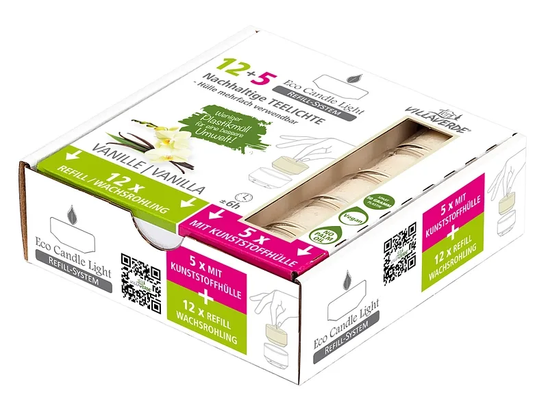 Kerzen-Set ECOCALI 17 -teilig vanille