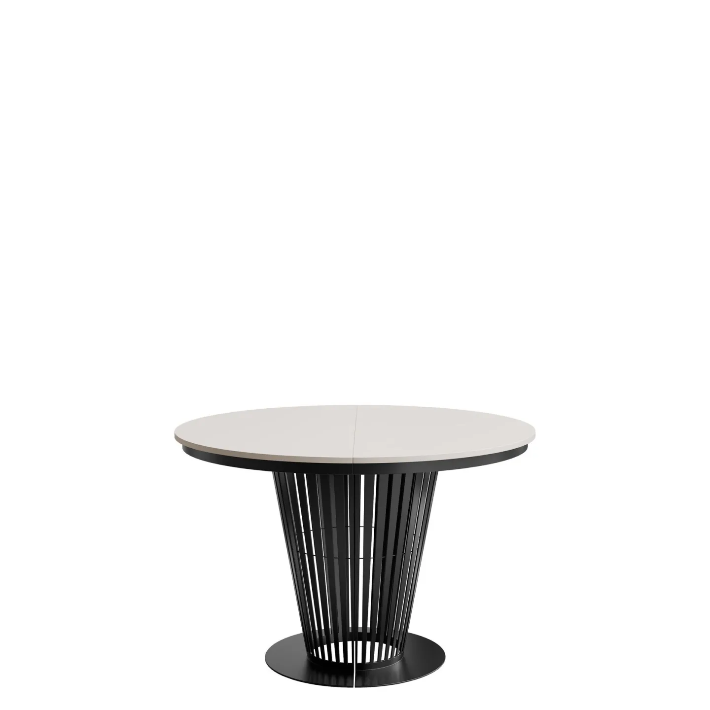 Cedra Runt Matbord 120-196 cm - svart, beige