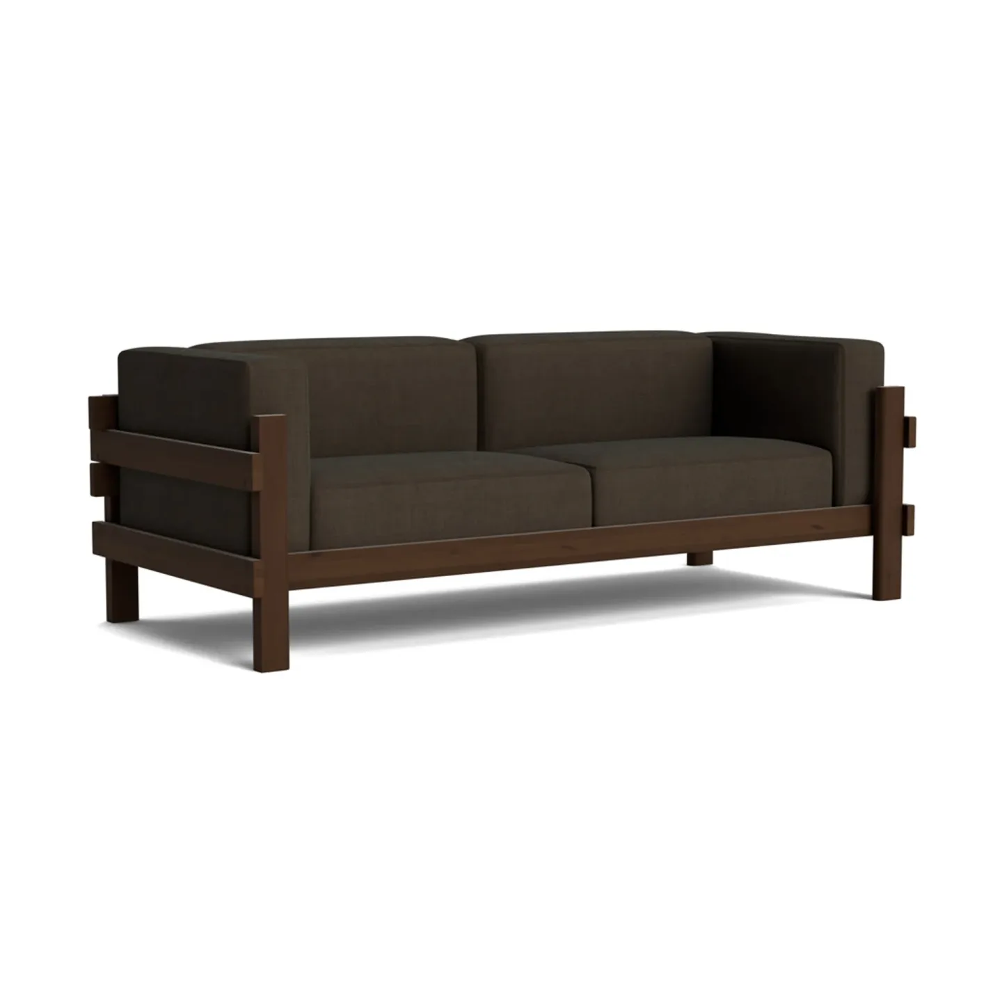 Normann Copenhagen Kube soffa Brunlackerad furu-tyg Remix 356 Brown, 220 cm