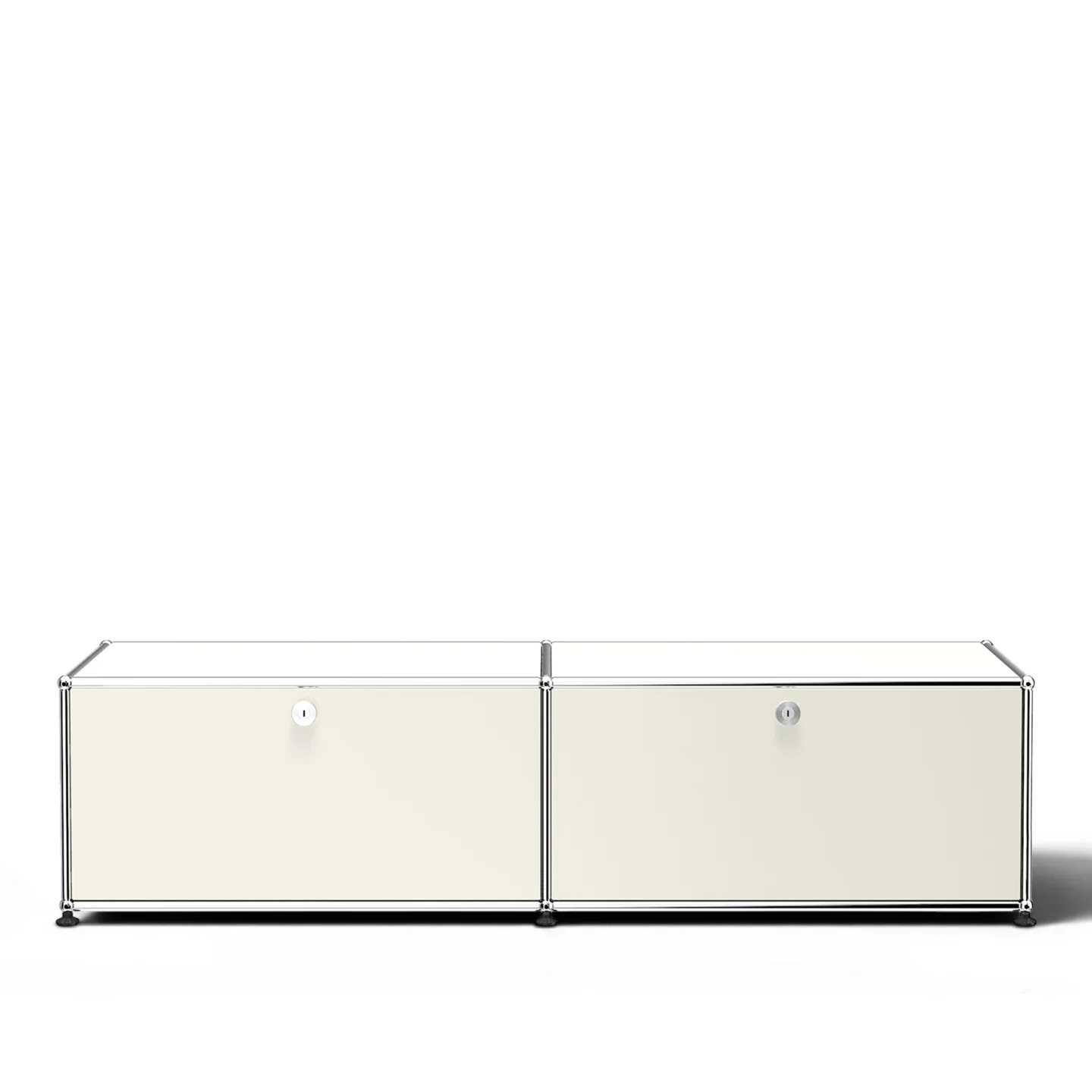 USM - USM Haller 3 Media Unit Pure White - TV-bänkar - Fritz Haller & Paul Schärer - Vit - Metall