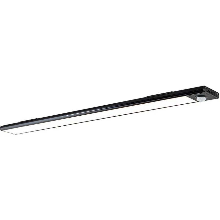Unterbaulampe Norman Schwarz Aluminium 4 cm 1.4 cm - Lichtfarbe: Warmweiss