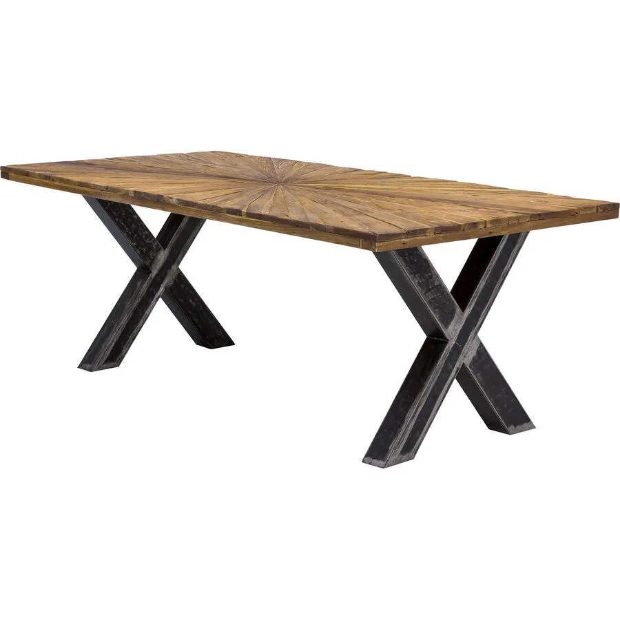 Esstisch Ralf natur Teak Massivholz B 180 T 100 cm