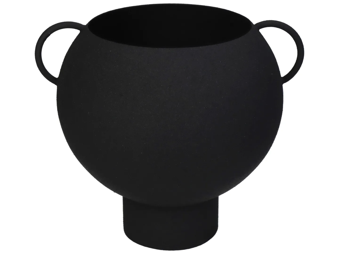 Kersten Vase Metall Schwarz H: 17 cm | Schubiger Möbel