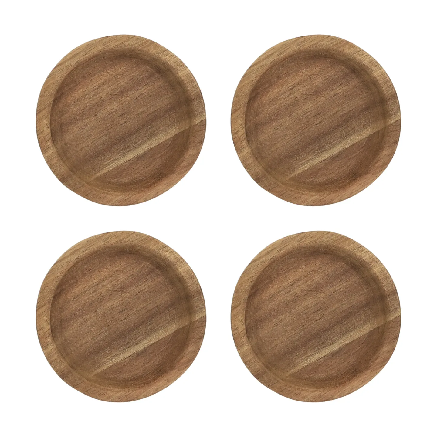 Scandi Living Hollow Glasuntersetzer Ø9 cm 4er-Pack Akazie