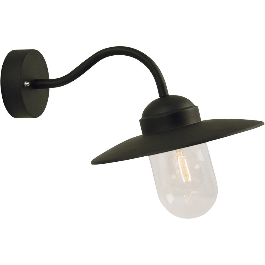 NORDLUX Wandlampe aussen Luxembourg Schwarz Metall 26 cm 27 cm