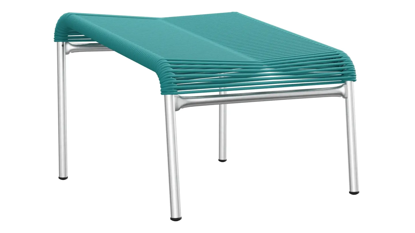 Schaffner Spaghetti-Fuss-Hocker Säntis Feuerverzinkt Blau | Schubiger Möbel
