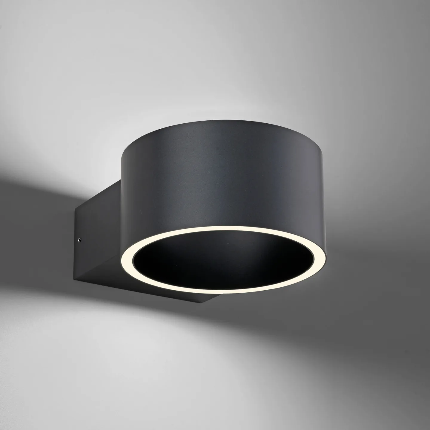 Clipse LED-Wandleuchte, mystic grey, Alu, Ø 15 cm - PURE PURE Clipse - Wohnzimmer - Modern - Aluminium - Zylinder