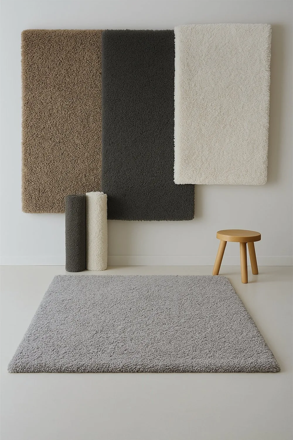 Ryetepper - Antuco (lysegrå) (Størrelse: 200 x 290 cm)
