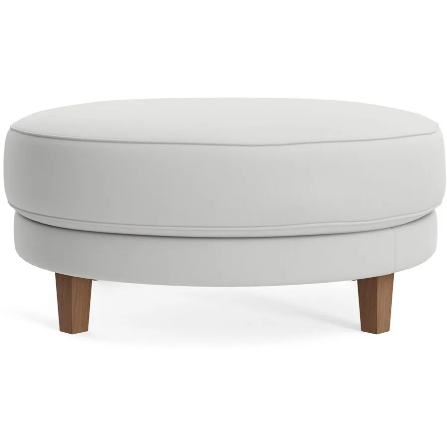 Hocker Avena snow white Stoff/Holzfuss walnuss B 101 H 45 cm - Möbel Konfigurator: Traummöbel individuell zusammenstellen