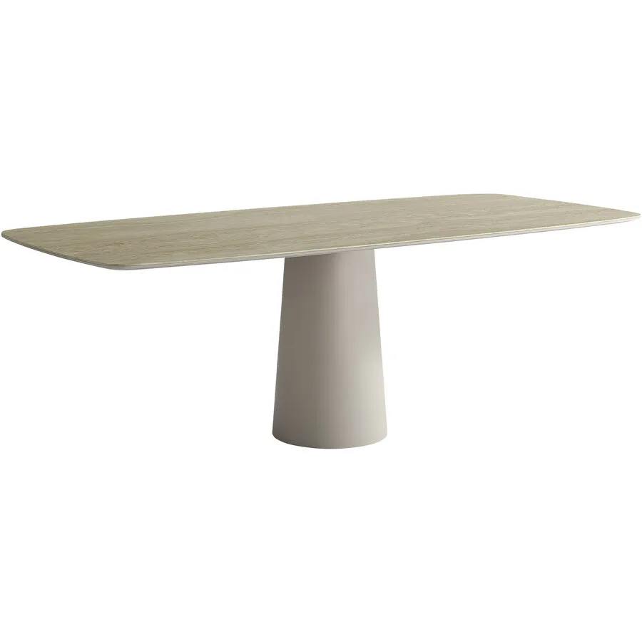 Tisch Cinto beige Keramik, Metall B 100 T 240 cm