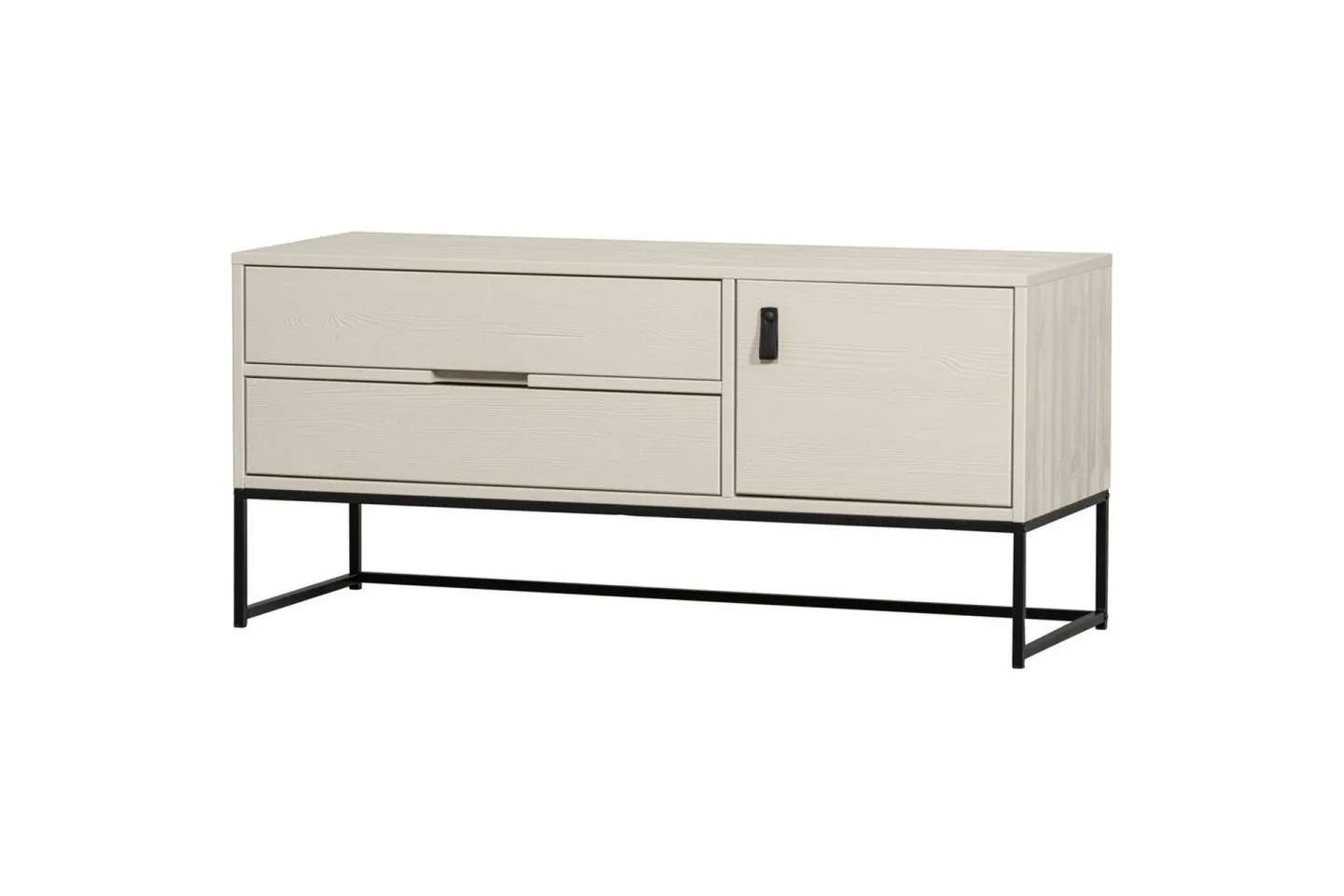 TV-enhet Silas - Damm, Borstat furu, 120 cm