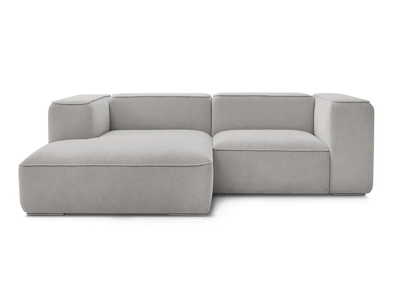 Ecksofa BOBOCHIC ZEPHYR Stoff mit Textur hellgrau