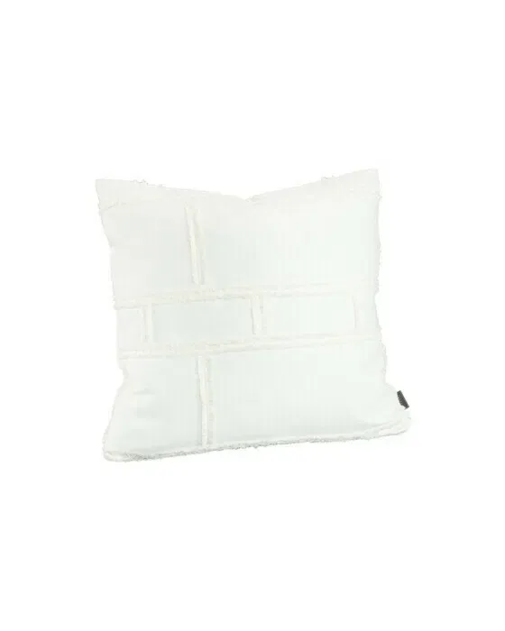 Abstract fringe pudebetraek off-white